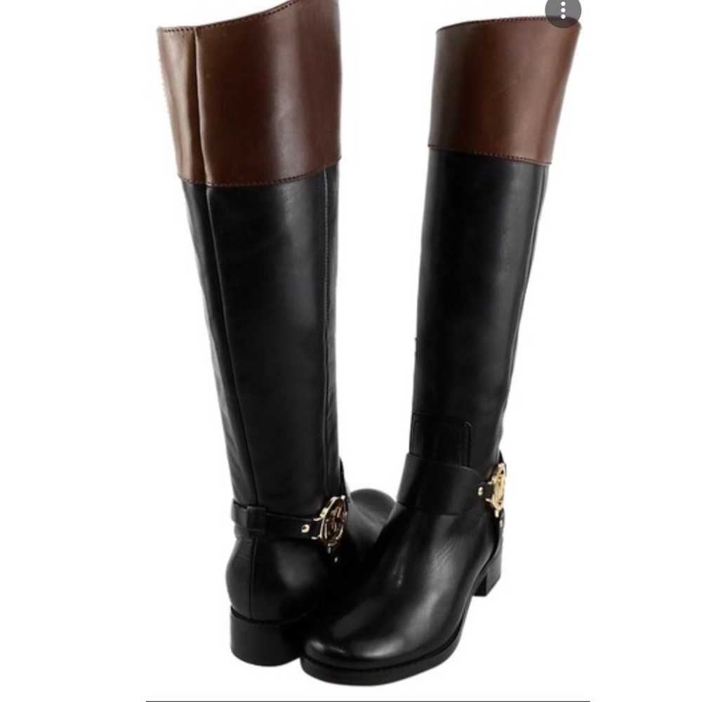 MK leather knee boots
